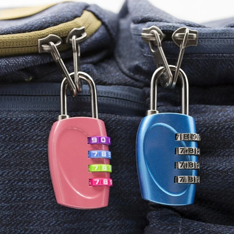 

69*30mm Heavy Duty 4 Dial Digit Combination Lock Weatherproof Protection Security Padlock Outdoor Gym Safely Code Lock 3 Colors