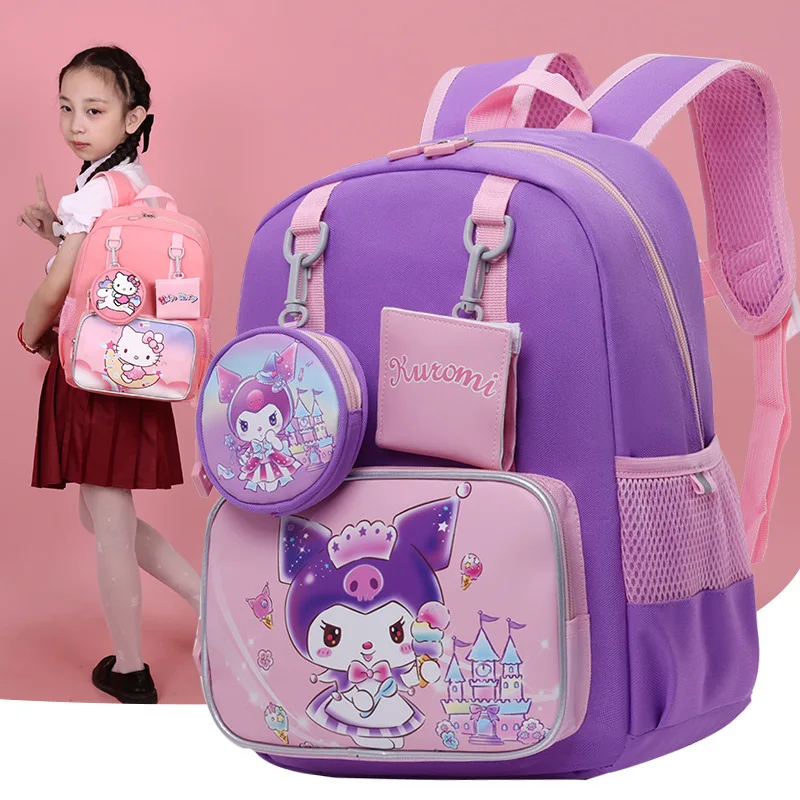 

Hello kitty New Children's Schoolbag Kindergarten Cute Cartoon Backpack Men and Women kuromi Fashion Schoolbag My Melody Sanrio