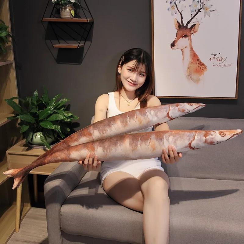 リアルなサワラ魚のぬいぐるみ枕、巨大なぬいぐるみ、ノベルティギャグギフト、面白いソファベッドクッション、子供と大人向け、イワシ、150cm、115cm