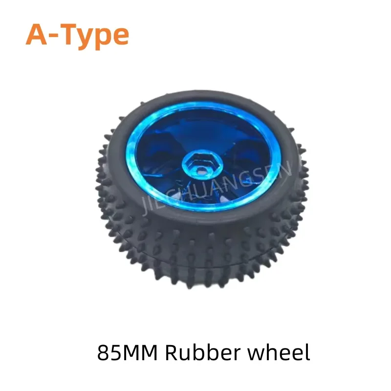 Smart Tracking Car 85MM Rubber  Blue Wheels,Wide 31MM,Car Tires Chassis Motor Robot Motor Accessories