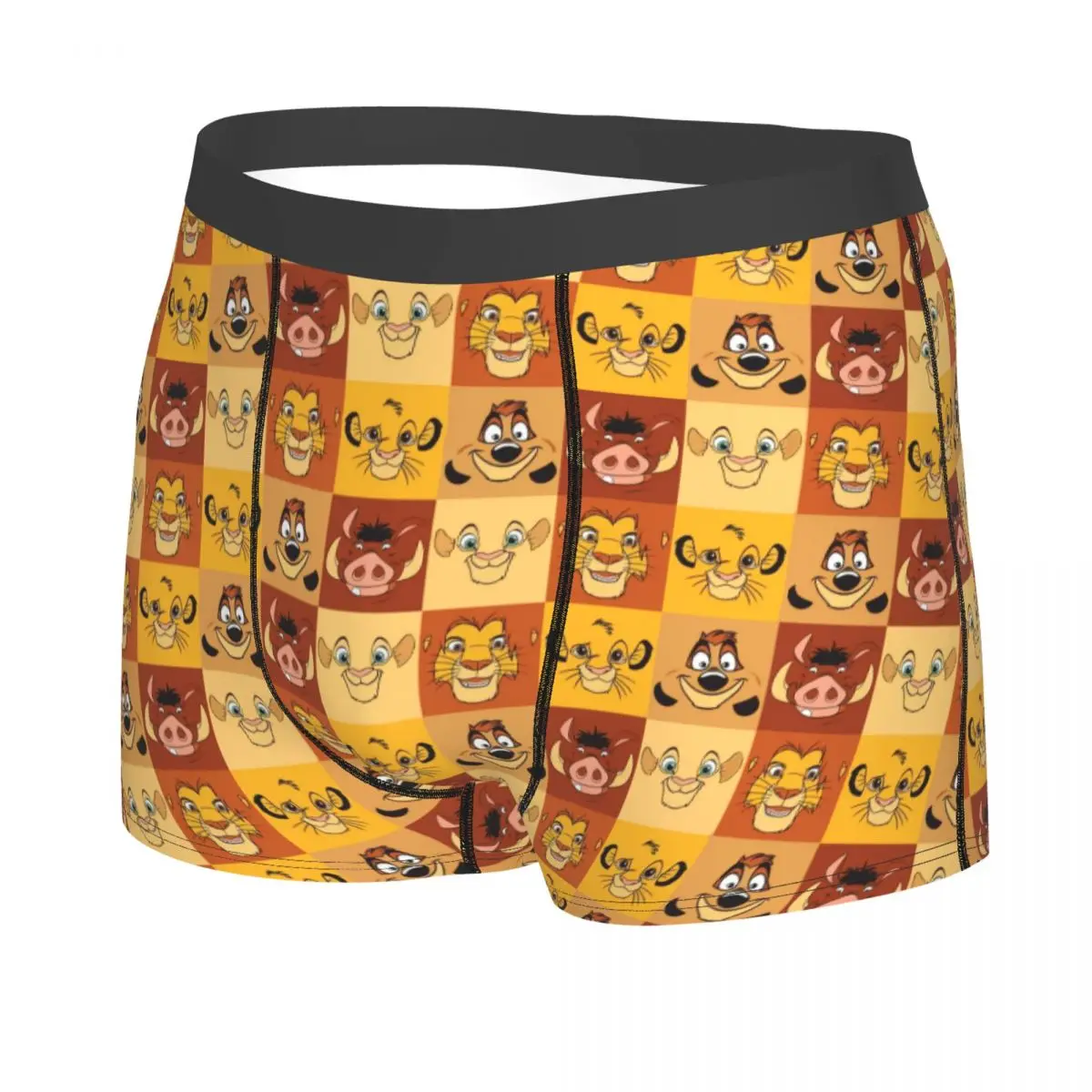 Custom Timon And Pumbaa The Lion King Boxer Shorts For Homme 3D Print Cartoon Movie Underwear Panties Briefs Soft Underpants