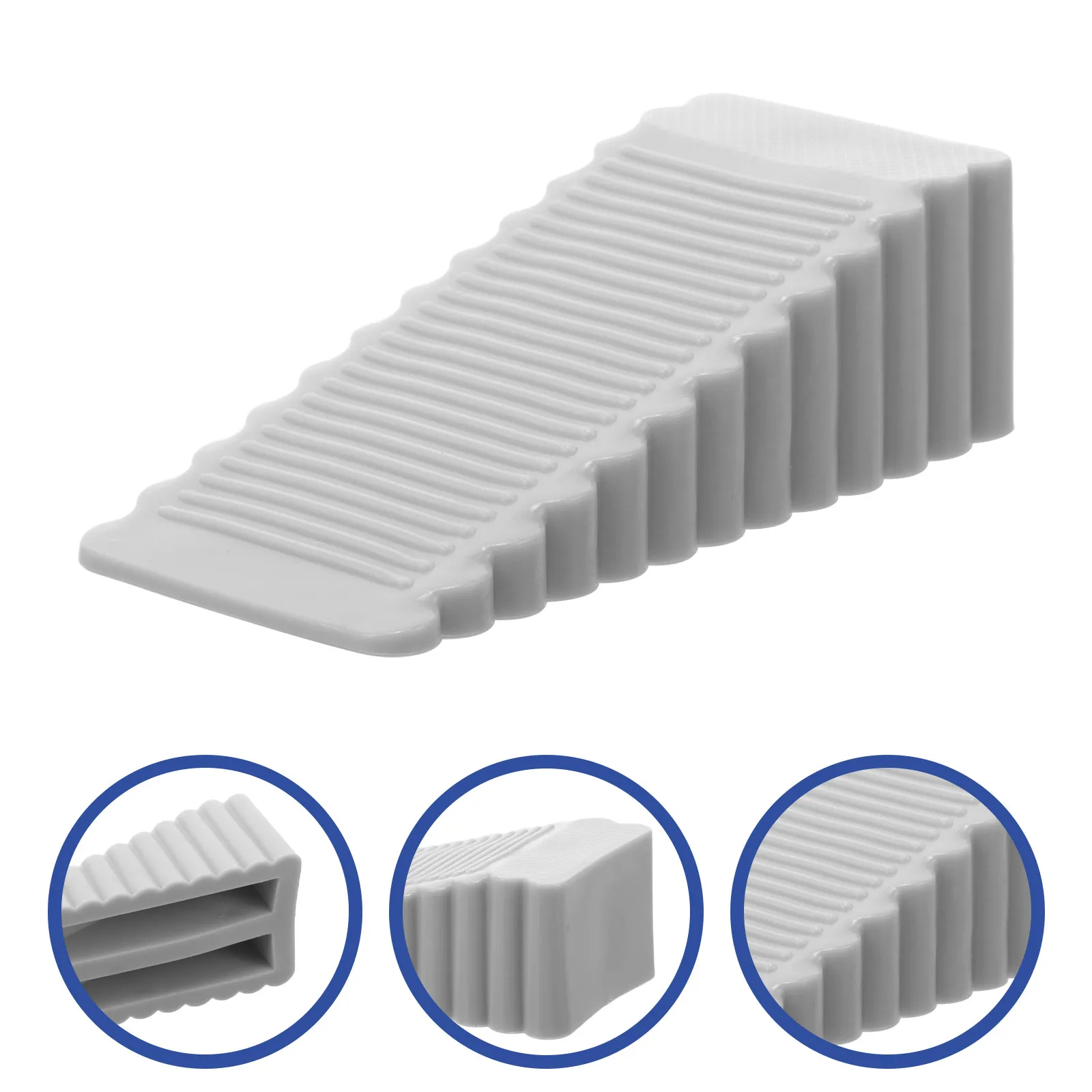 2Pcs Silicone Door Stopper Triangle Wedge Multi-Functional Door Stop for Bedroom Living Room Windproof Silent Collision