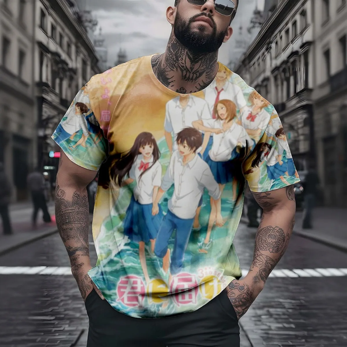 كيمي ني تودوكي الموسم 3 وصول جديد أزياء الرجال قصيرة Sve في جميع أنحاء تي شيرت مطبوع فريد من نوعه في جميع أنحاء تصميم الطباعة للأنيقة #1