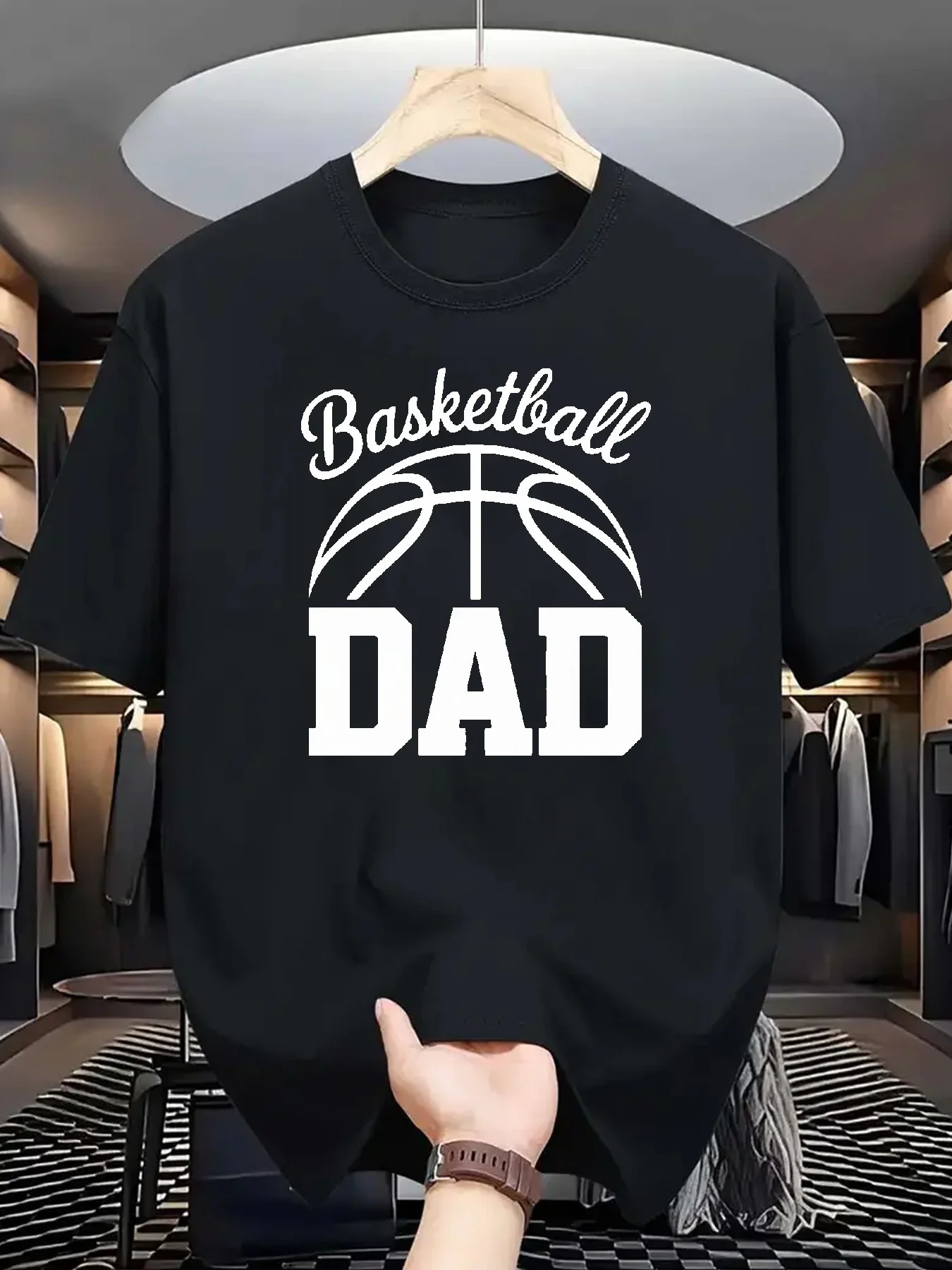 

Мужская баскетбольная футболка с принтом «Папа» — топ с принтом — для любителей баскетбола — выбор для отцов — повседневная спортивная одежда