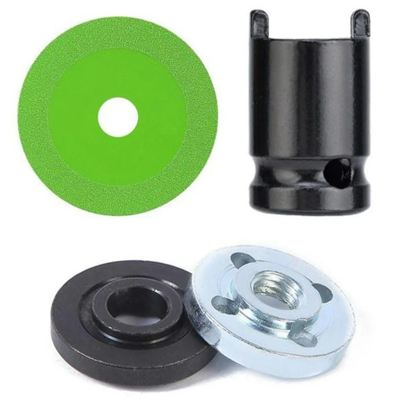 Promotion! Glass Cutting Disc Set With Adapter 10Cm Ultra-Thin Saw Blade Jade Crystal Grinding Chamfering Cutting Blade
