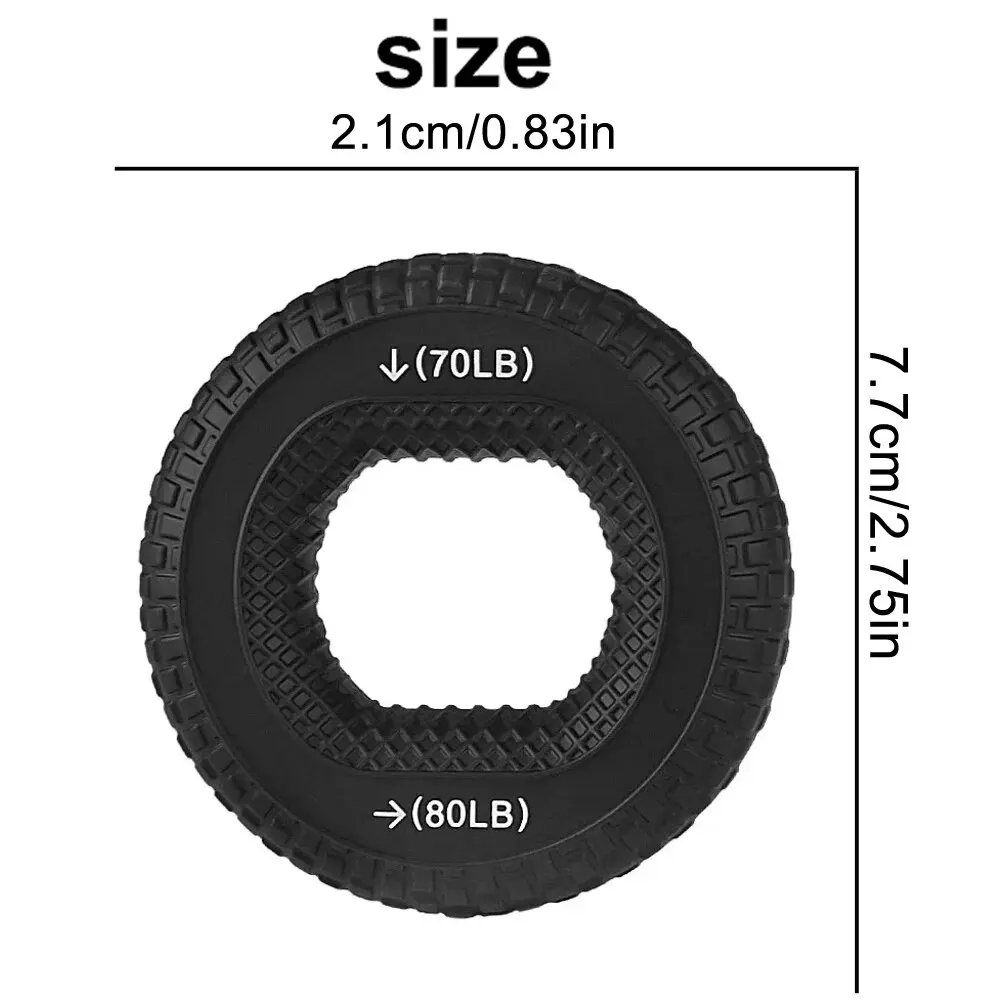 قبضة يد سيليكون قابلة للتعديل ، حلقة قبضة ، مدرب ساعد الإصبع ، موسع الرسغ ، شكل الإطار ، معدات لياقة بدنية محمولة ، 70-80 رطل