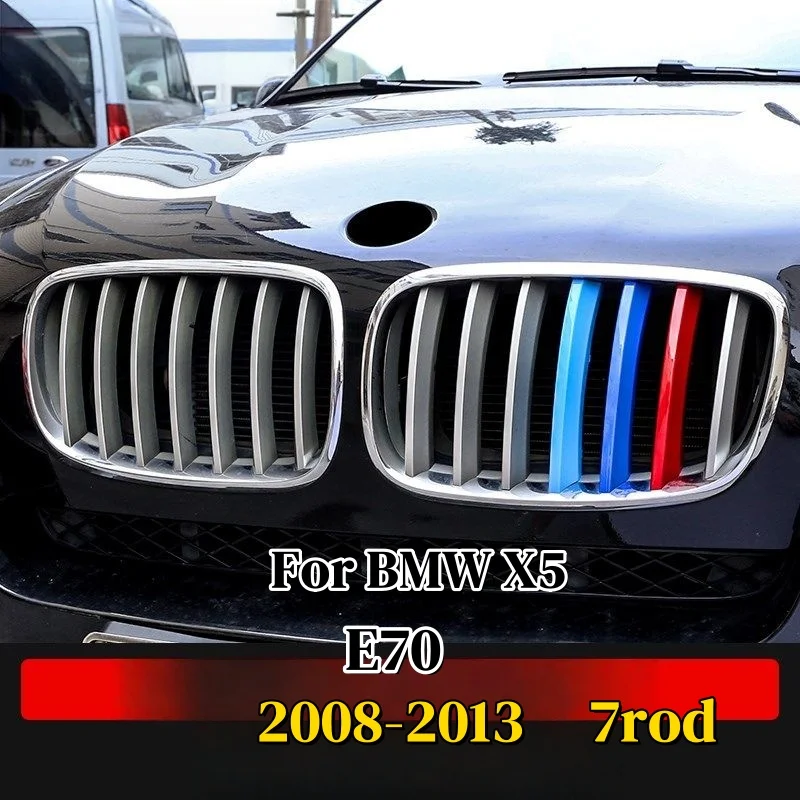 3 قطعة شريط الشبكة الأمامية لسيارات BMW X5 E53 E70 F15 G05 1998-2022 BMW X6 E71 E72 F16 2008-2018 Motorsport Power M غطاء الكسوة