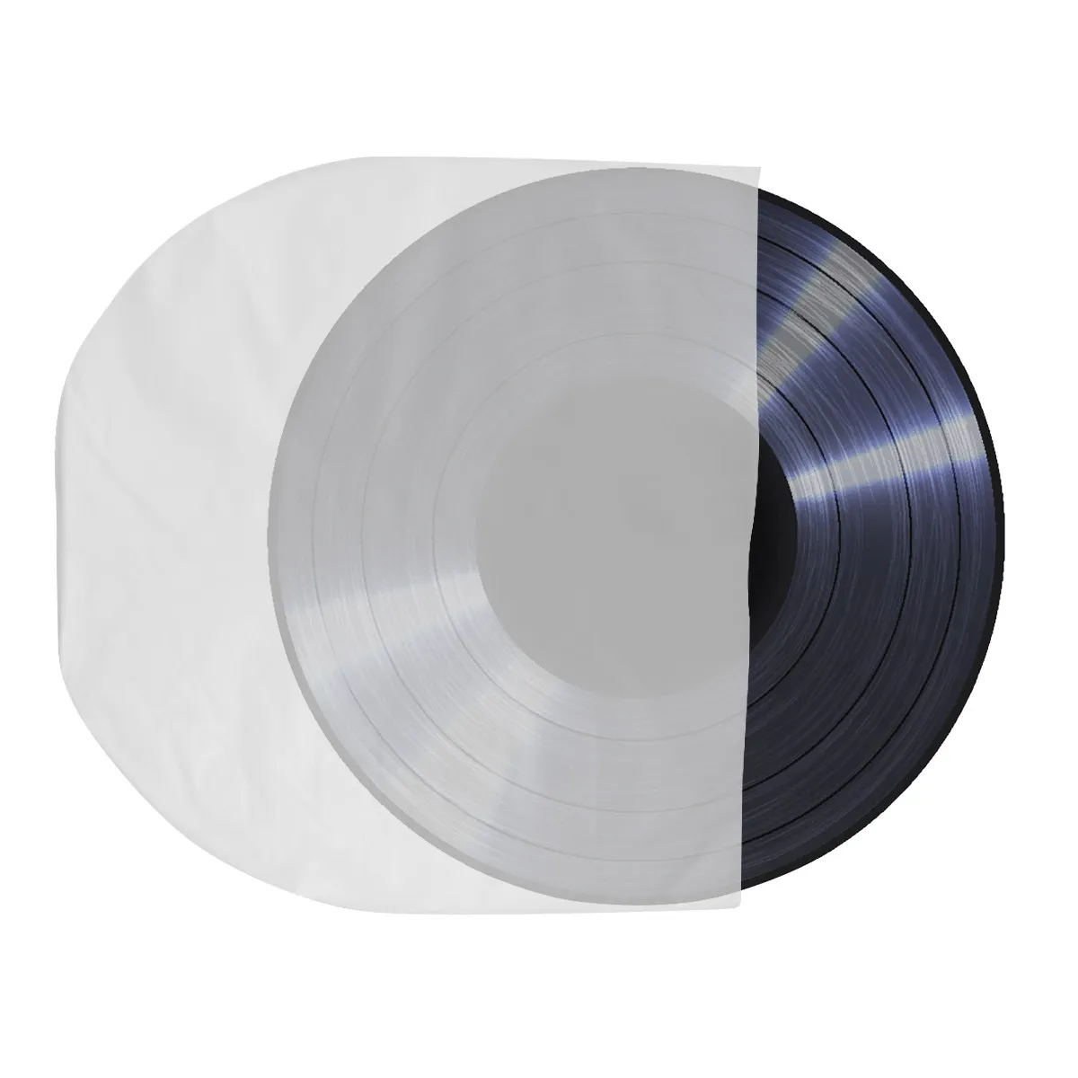 50 PCS Vinyl Records CD Clear Case Disc Storage Pouch White Cases Anti Static Inner Sleeves
