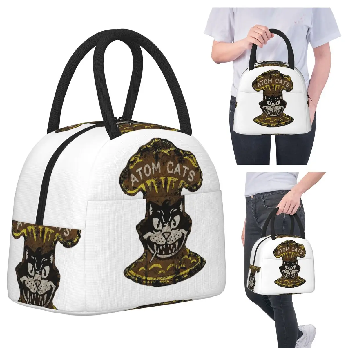 أتوم القطط أكياس الغداء معزول بينتو صندوق المحمولة حقيبة الغداء قابلة لإعادة الاستخدام نزهة أكياس حقيبة حرارية للمرأة الأطفال مكتب #6