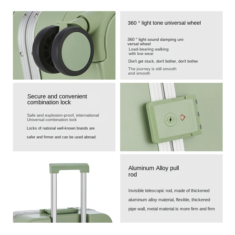 Little Fresh Suitcase is a rugged unisex wheeled cipher suitcase that can doodle itself in a large capacity to meet your needs.