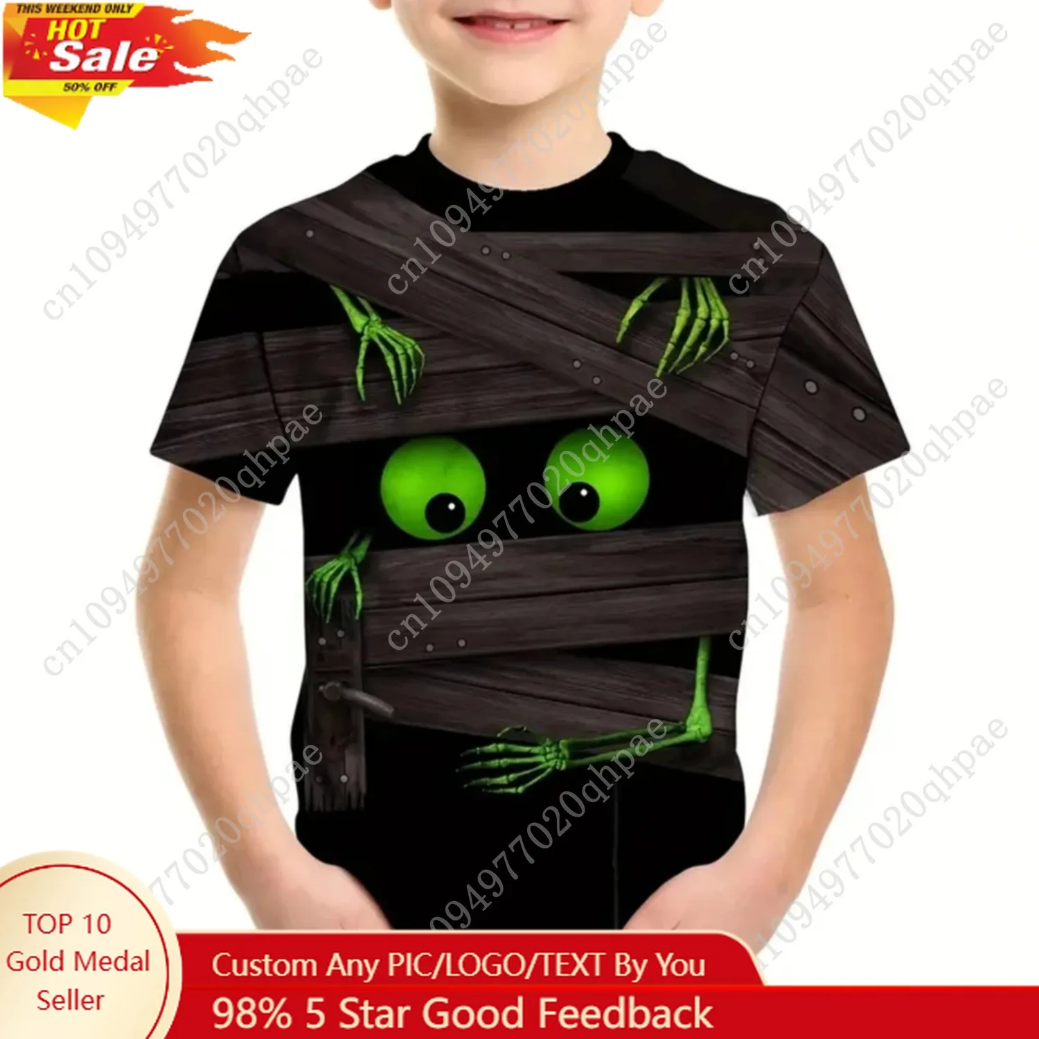 

Clothes for Boys 3D Print Quirky Cartoon Graphic T Shirts Comforts Crew Neck Summer Short Sleeves Outdoor Clothes for Children