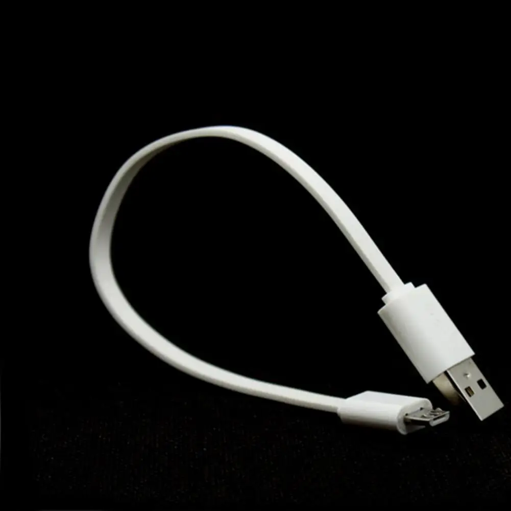 Useful USB Charging Line  Flat White Charger Cable  Micro USB Date Cable Power Charging Cord