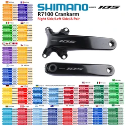 Shimano 105 R7100 Di2 Series Crankset R7100 Crankarm 2x12s Left Right Side/A Pair 165mm 170mm 172.5mm 175mm Original Shimano