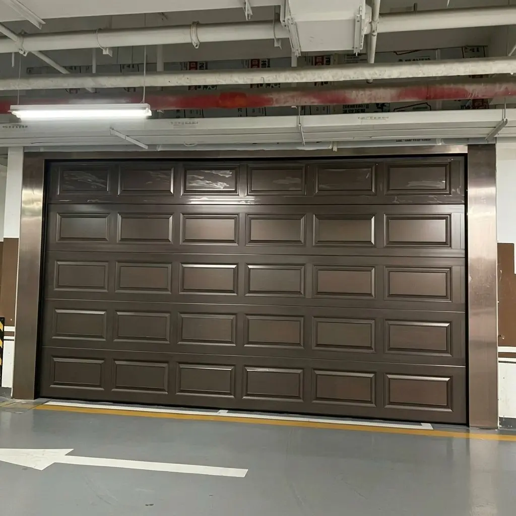 Moisture Proof Villa Underground Garage Door Polished Aluminum Alloy Battens Garage Doors Heavy Duty Anti Theft Garage Doors
