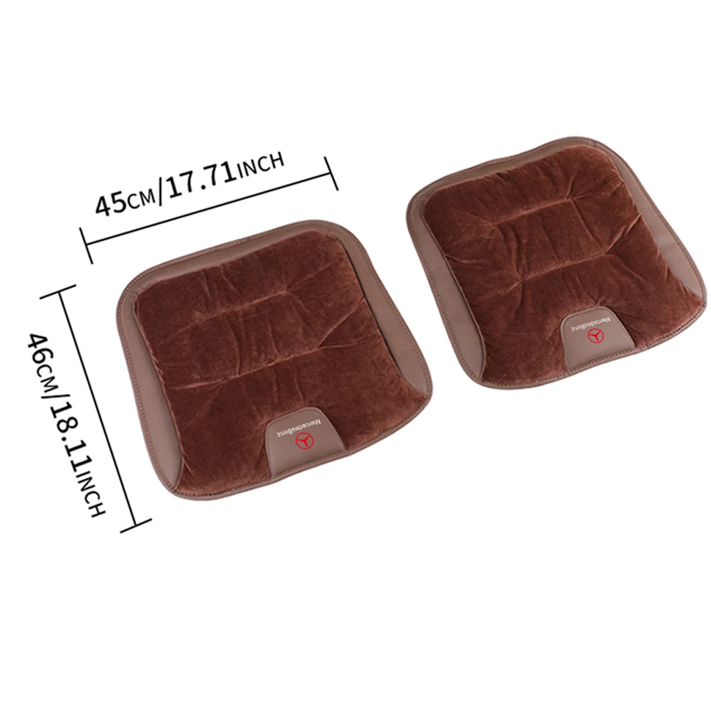 Flannel Car Cushion Seat Cover Auto Supplies Accessories For Mercedes Benz AMG W108 W124 W126 W140 W168 W169 C300 GLA GLC 4MATIC