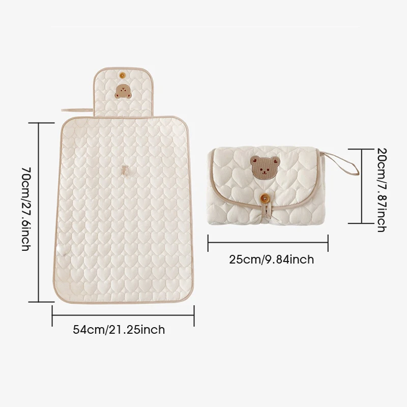 Infant foldable diaper changer, waterproof pad, newborn supplies, bedding, mattress, replacement cover