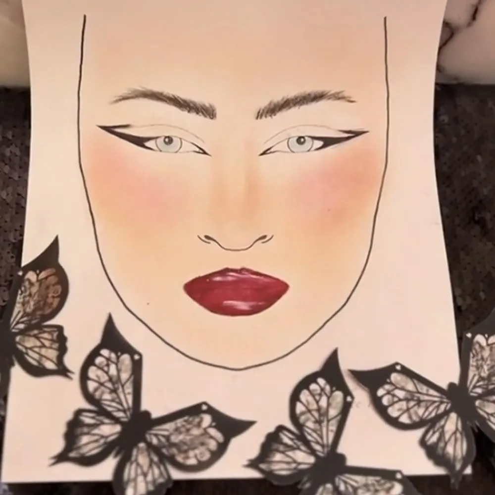 6 in 1 Kit linea piega Stencil Eyeliner Template per eliminare gli occhi Donne Ombretto Taglio piega Stencil per trucco occhi in silicone Nero