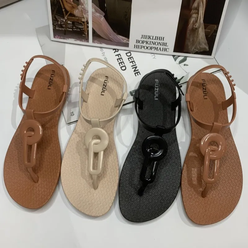 Sandalias de mujer, zapatos de verano, sandalias con punta abierta, zapatos de exterior para mujer, sandalias Retro para mujer, calzado de playa, sandalias para mujer