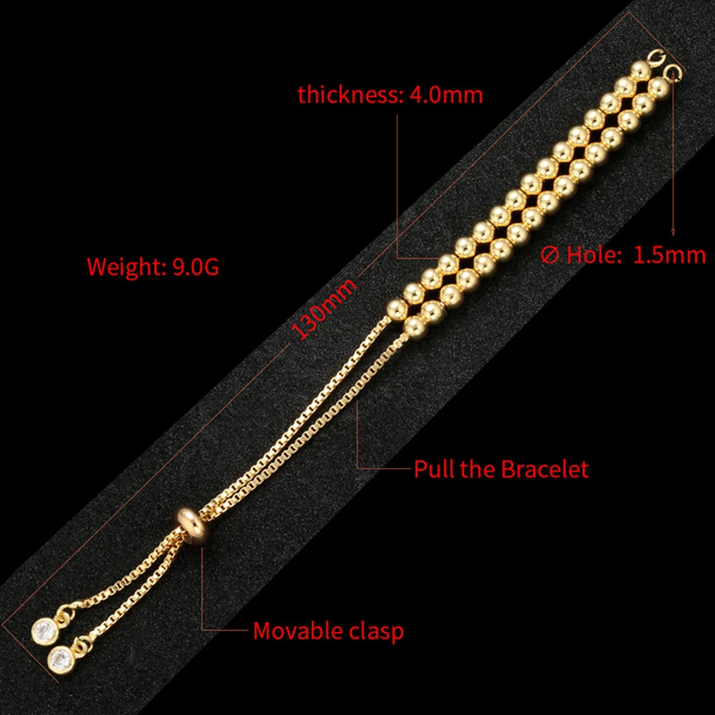 

4 Pcs Women Bracelet Accessories Semi-finished Product Hand Chain Bracelets Beaded