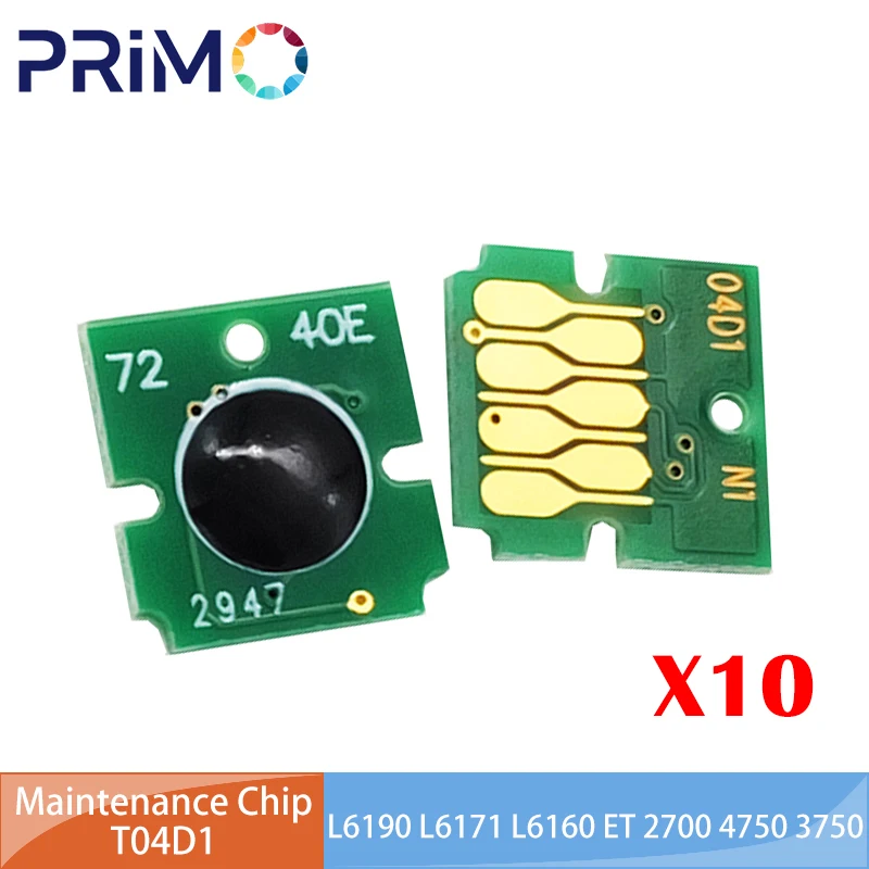

C13T04D100 T04D1 Коробка для обслуживания отработанных чернил Чип бака для Epson L6190 L6171 L6160 ET 2700 4750 3750 M2140 M2170 M3100 M3140 M3170