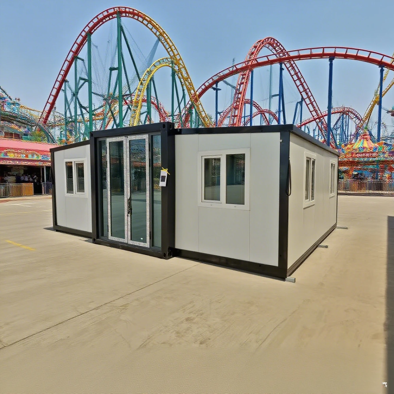 Pre-Fabricated Mobile Prefab Steel Structure with Double Wing Folding Expansion Box Living Container House for Export