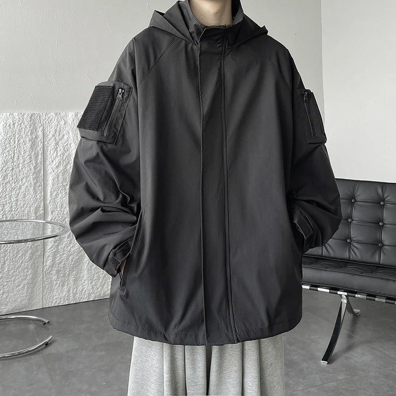 

Мужская спортивная куртка для активного отдыха, свободного кроя, весна-осень, новая модель, пилотская куртка, повседневная, с капюшоном, модная, ветрозащитная, с длинными рукавами, на молнии