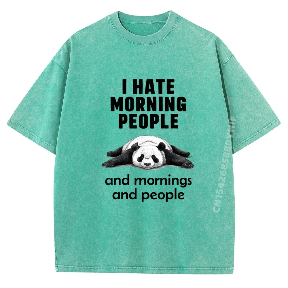 

Slogan Printed Tshirt I Hate Morning People T-shirt Man Graphic Tees For Women Newest Comfortable Washed T Shirts