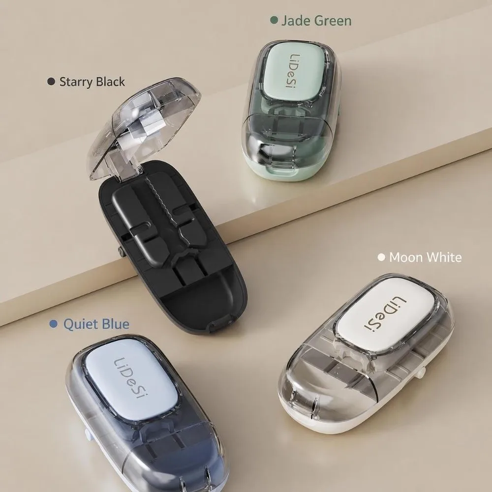 2/3/4 Parts Pill Cutter Dustproof Visible Pill Splitter Precise Pill Divider Storage Box Crusher Divider