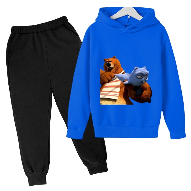 

Grizzy And The Lemmings Children Adolescents Sports Leisure Clothing Hoodies Pants Boys Girls Special Offer bear kids sets