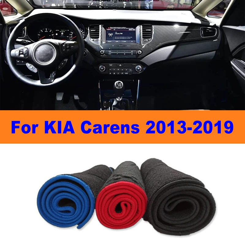 

Anti-Glare Dashboard Cover Dash Mat Non-Slip Sun Shade Pad Interior Protector For KIA Carens 2013-2019 2014 2015 Car Accessories