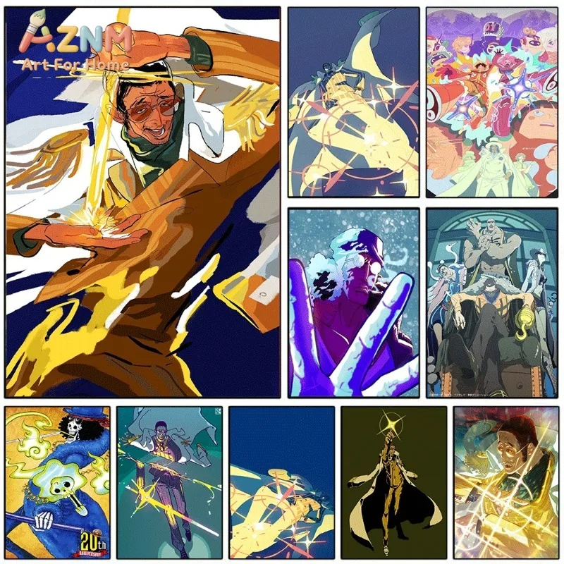 One Piece Kizaru Borsalino Marine Admiral Anime Canvas Wall Art Unframed Single Canvas Print Poster For Bedroom Living Room Home