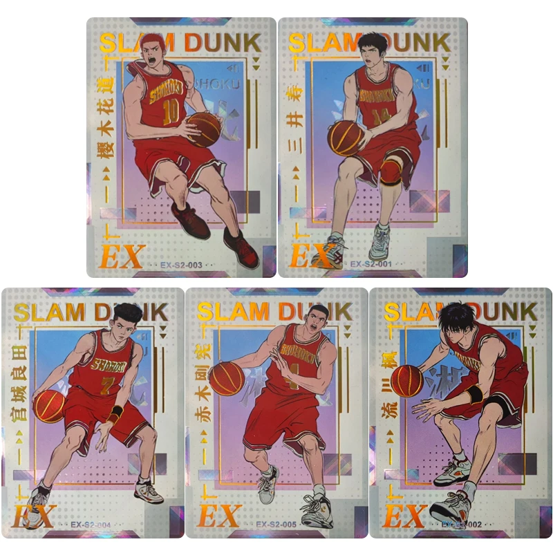 

SLAM DUNK EX series Collection card Mitsui Hisashi Rukawa Kaede Anime characters Bronzing flash card Cartoon toys Christmas gift