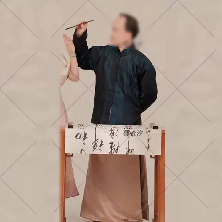 زي العريس الصيني التقليدي بدلة Xiuhe للرجال بدلة تانغ القديمة أزياء الكونغ فو هانفو على الطراز الصيني للرجال رداء طويل