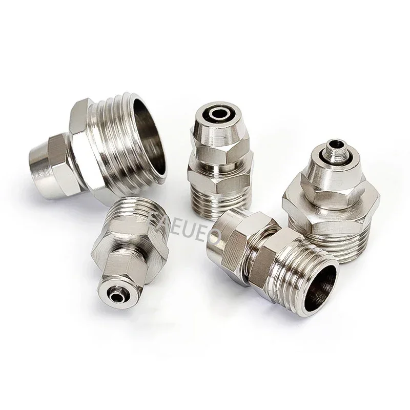 OD 4/6/8/10/12mm Hose Tube 1/8''/ 1/4'' 3/8'' 1/2'' BSP Male Thread Pneumatic Fast Twist Fittings Quick Joint Coupler Connector