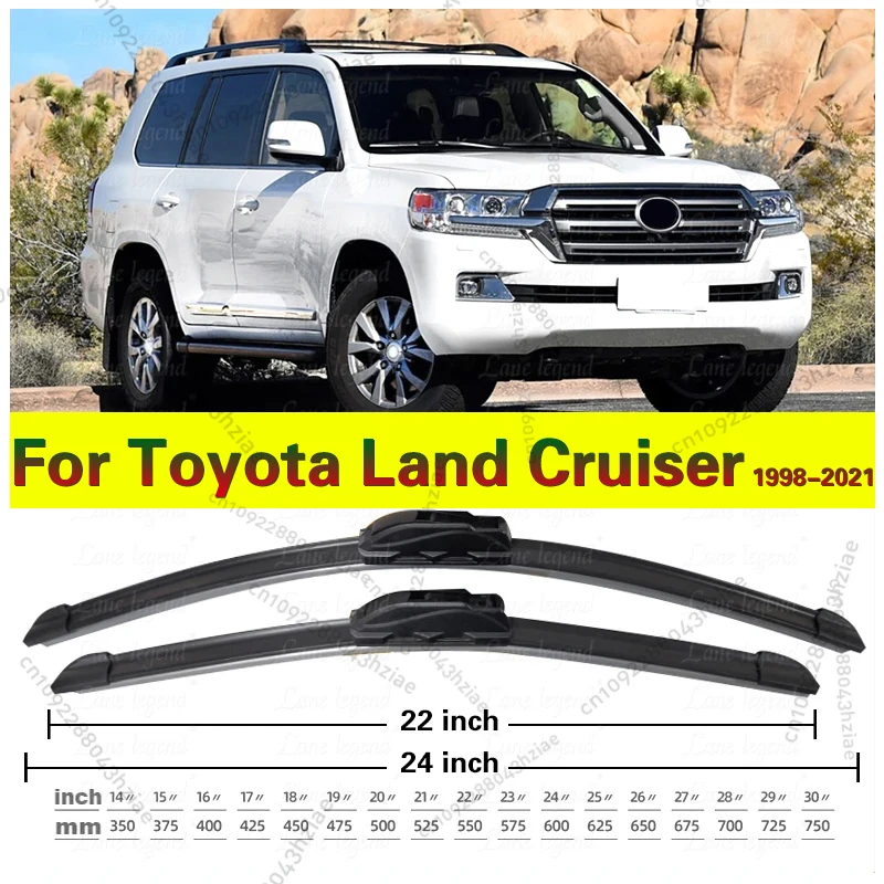 Für Toyota Land Cruiser J100 100 J200 200 1998-2021 Frontscheibe Wischer Klingen 2x Windschutzscheibe Zubehör 2006 2007 2018 2020