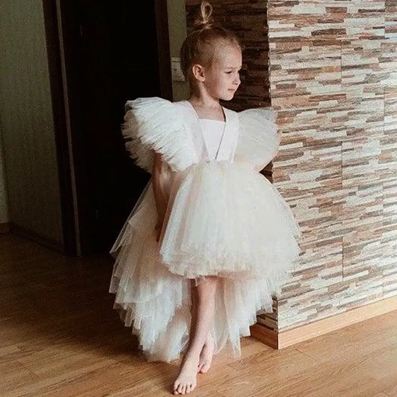 Fashion Baby Girl Princess Tutu Dress Infant Toddler Child Ruffle Vestido Party Wedding Birthday  Pageant Baby Clothes 1-12Y
