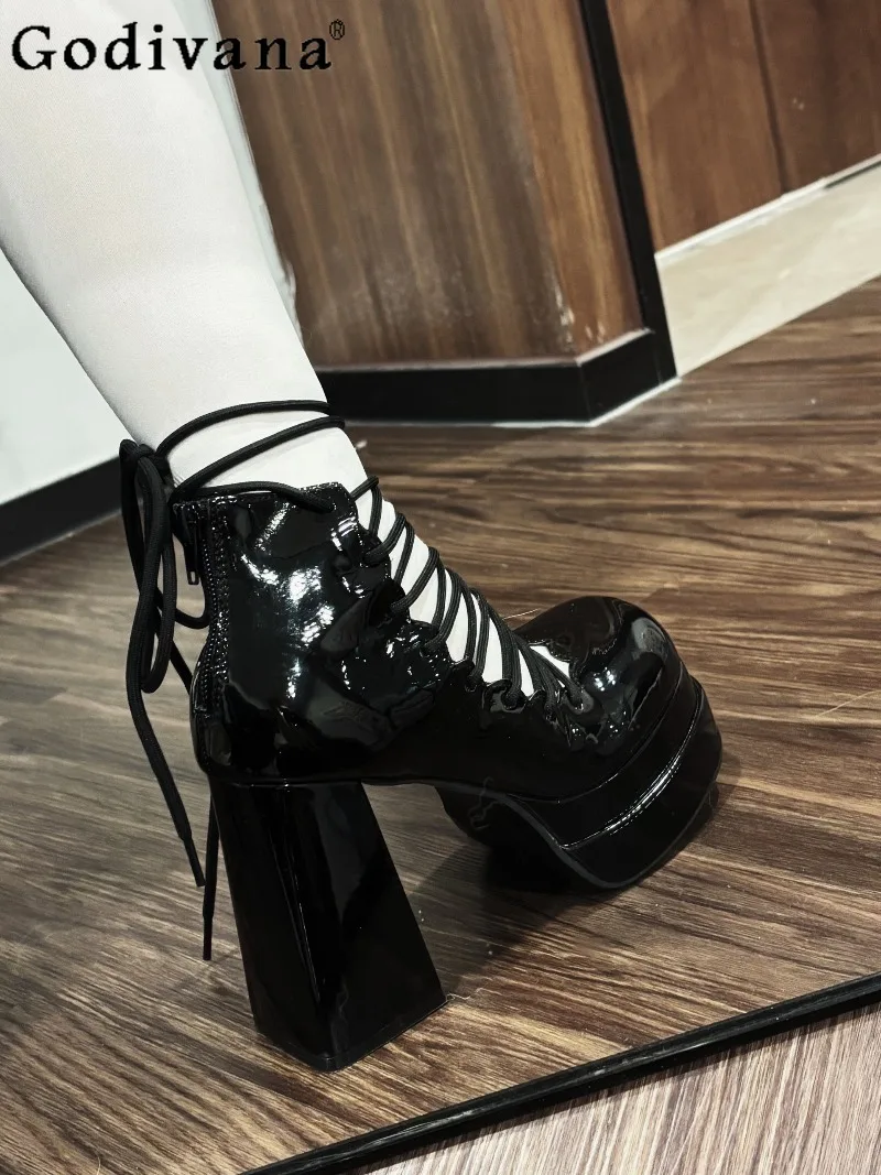 

Y2K Subculture Gothic Style Japanese Original Lolita High Heels Dark Lolita Punk Style Sweet Cool Girl Single Shoes