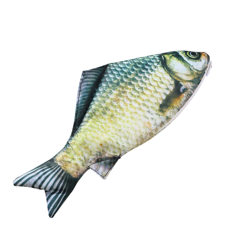 Large Capacity Creative Simulated Salted Fish Pencil Case - Cute Funny Pencil Bag for Back to School Pencils Pouch Gift