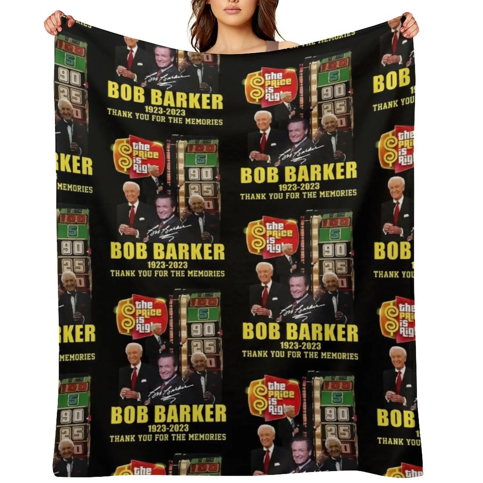 The Price Is Right Bob Barker 1923 Throw Blanket Weighted Shaggy blankets ands Blankets For Bed Blankets
