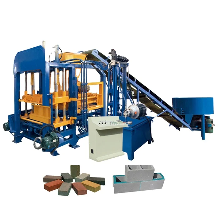 China Fully Automatic Concrete Interlocking Brick Block Making Machine Paving Tile Slab Stone Maker With PLC Components Molds