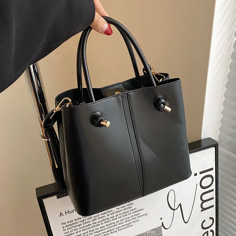 

Designer Bag Knot Handle Bucket Bags for Women 2023 Brands Purses and Handbags Commute Black Shoulder Crossbody Bag Tote Clutch