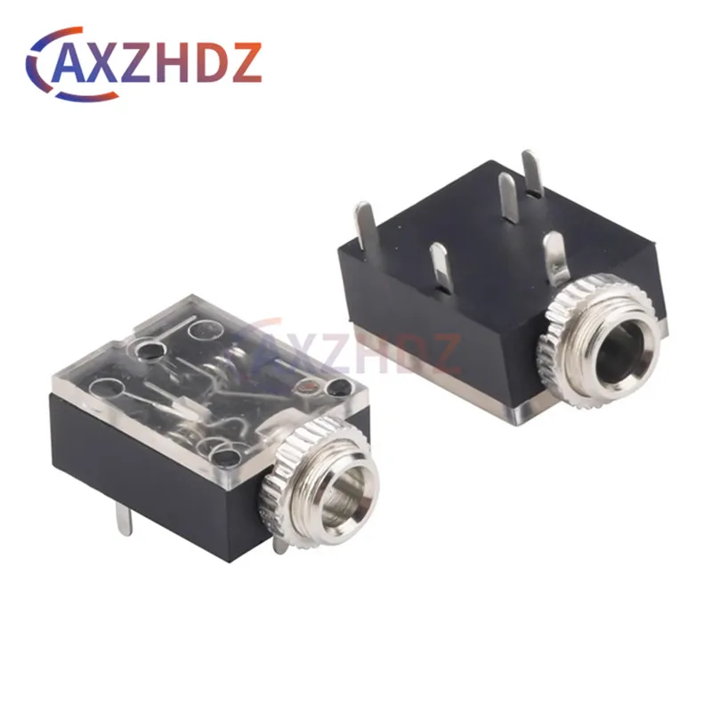 10PCS PJ-324M 5Pin 3.5mm Stereo Audio Jack Female Socket PCB Panel Mount For Headphone With Nut MP3 MP4 MP5 Player PJ324
