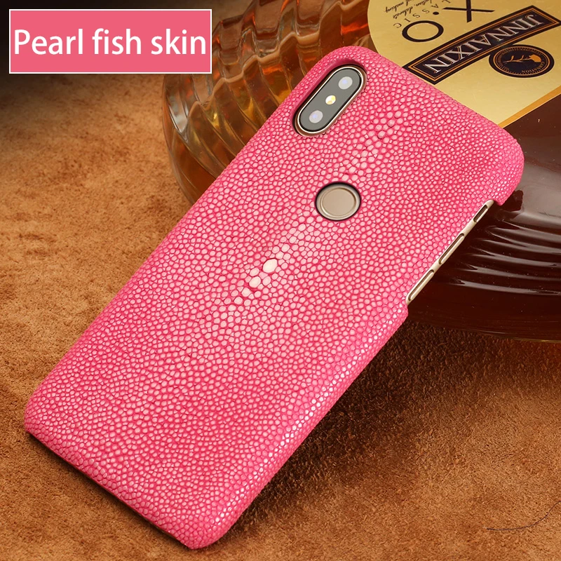 Original Leather Case For Xiaomi mi 9lite CC9 F1 Mi 8 A3 A2 LIte Mix 2s Genuine stingray skin Cover For Redmi Note 8 pro 4X k20