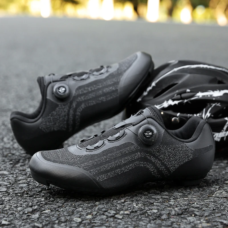 

High-end professional breath mountain road bike riding shoes reflective hard-soled cycling shoes outdoor leisure cycling shoes