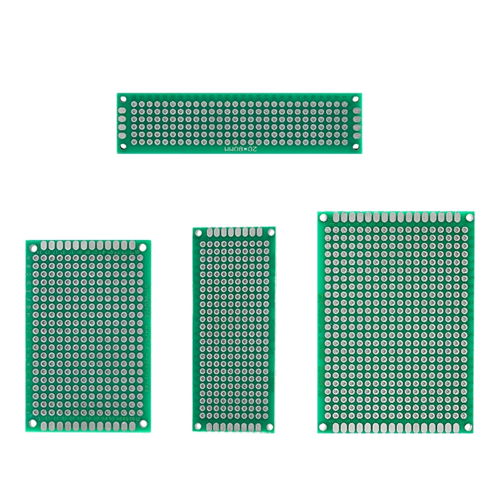 Double-Sided PCB Prototyping Kit: 24pcs 2*8 3*7 4*6 5*7cm PCBs Boards Set in Assorted Sizes, Ideal for Diy Electronics Hobbyists