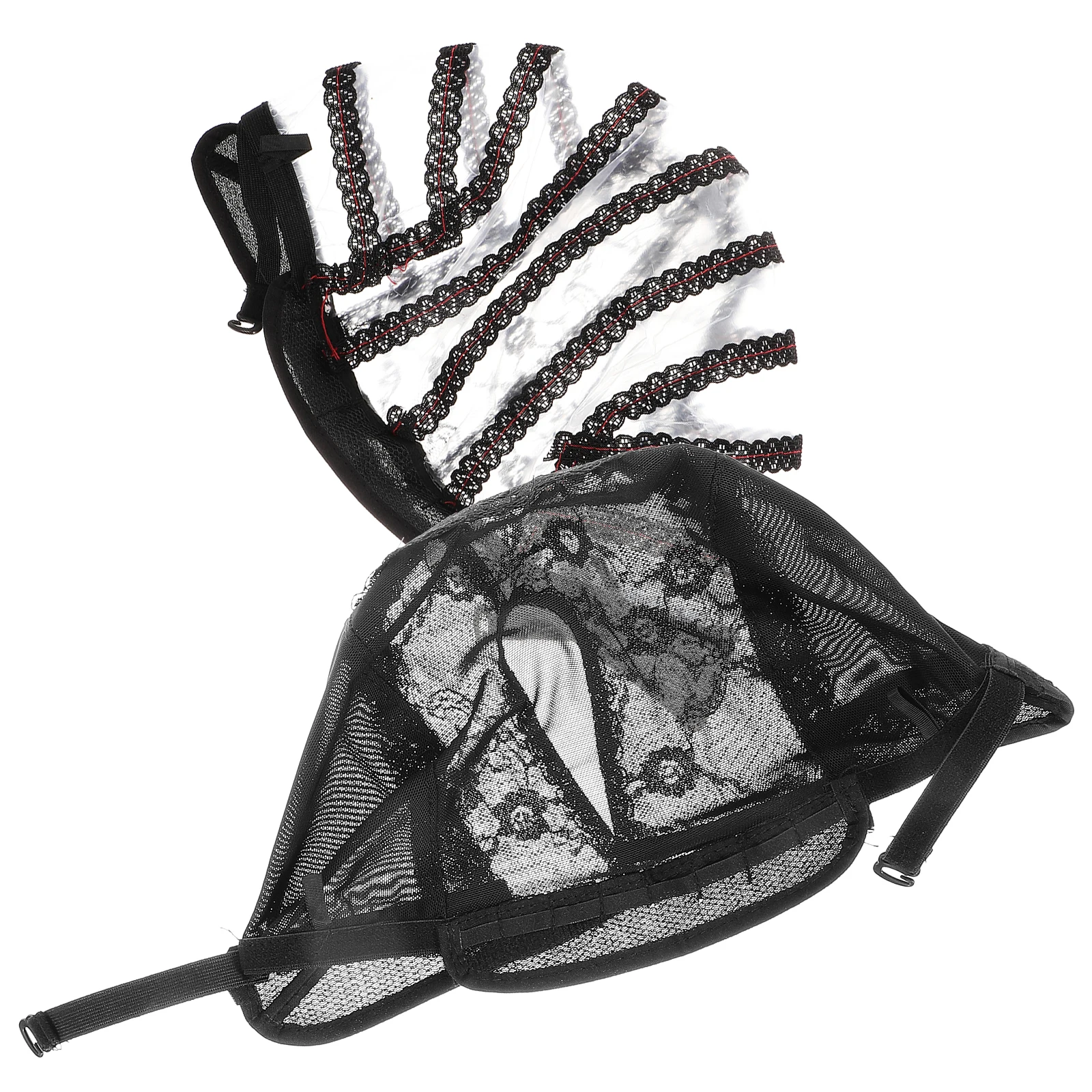 

2Pcs U Shaped Mesh Caps Adjustable Hair Nets for Breathable Salon Hat Women Costume Accessory