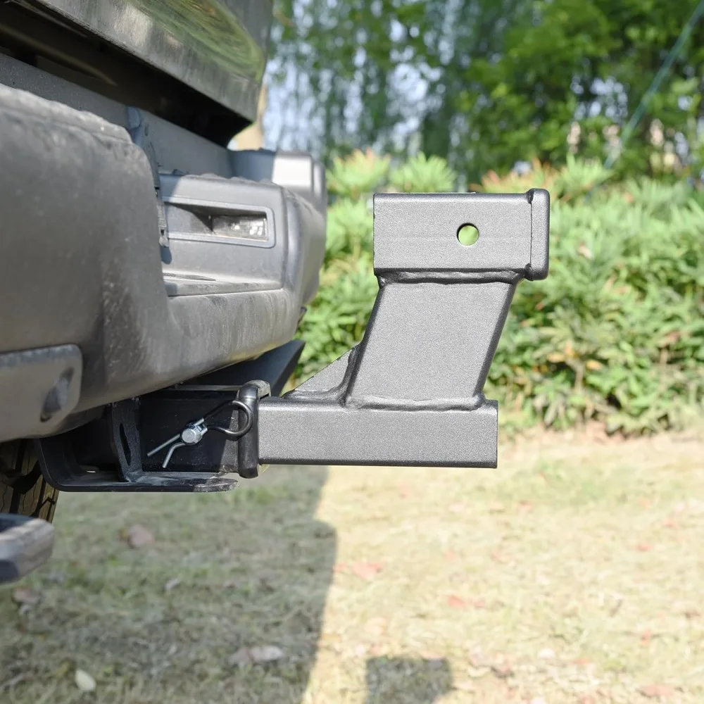 6.25 Inch Trailer Hitch Riser with 2 Inch Receiver, Adjustable Length, 7500 lbs Capacity