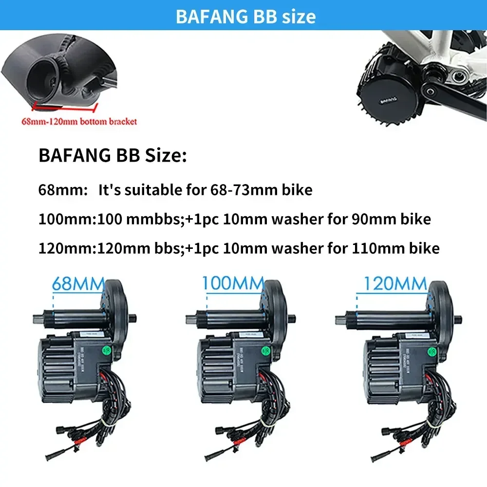 Bafang Motor BBSHD 52V 1000W BBS02B 750W 48V 500W BBS01B 350W 250W 36V BBS01 BBS02 BBS03 Mid Drive Motor 8FUN