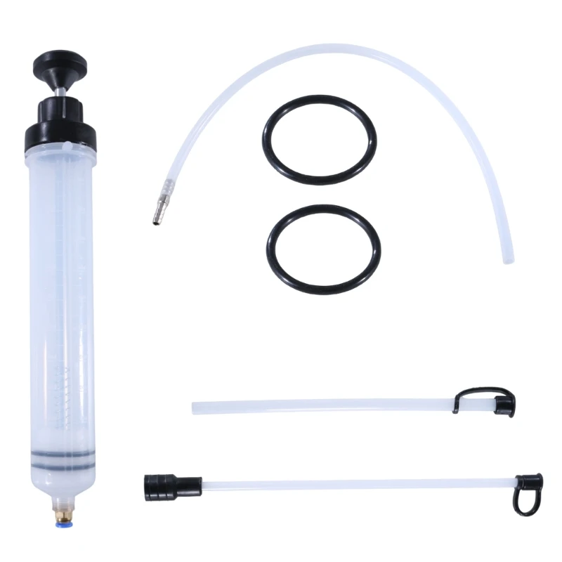 652F Automotive Fluid Extractors Pumps with Long Rubber Hose Oil Change Syringes Manual Fuels Suction Filler Fluid Oil Change