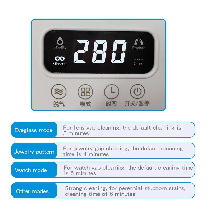 Portable Ultrasonic Cleaner - High Frequency Vibration Cleaning Machine (42000Hz Deep Clean, Jewelry/Watch/Glasses Washing)